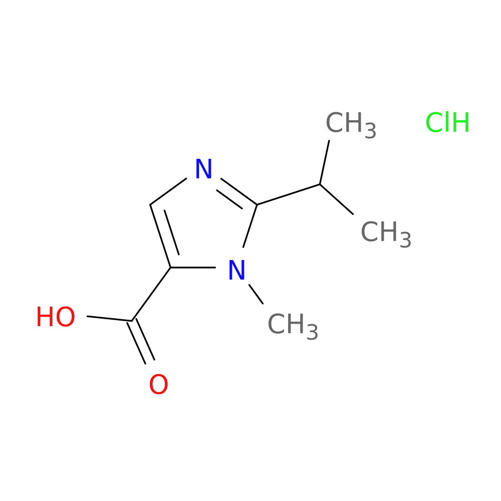 1-methyl-2-(propan-2-yl)-1H-imidazole-5-carboxylic acid hydrochloride