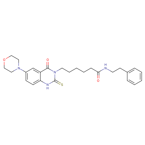 6-[6-(morpholin-4-yl)-4-oxo-2-sulfanylidene-1,2,3,4-tetrahydroquinazolin-3-yl]-N-(2-phenylethyl)hexanamide