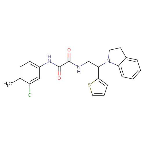 N'-(3-chloro-4-methylphenyl)-N-[2-(2,3-dihydro-1H-indol-1-yl)-2-(thiophen-2-yl)ethyl]ethanediamide