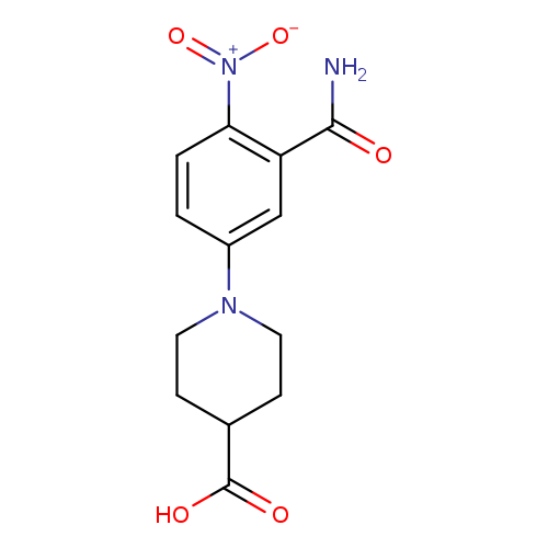 1-(3-Carbamoyl-4-nitrophenyl)piperidine-4-carboxylic acid