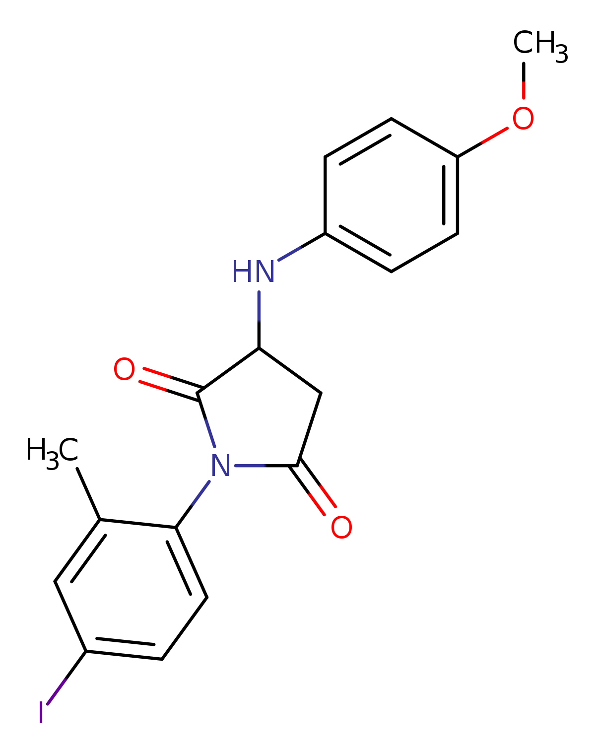 1-(4-iodo-2-methylphenyl)-3-[(4-methoxyphenyl)amino]pyrrolidine-2,5-dione