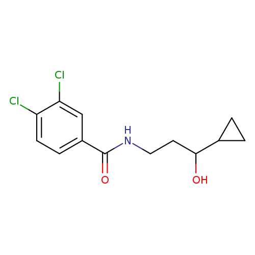3,4-dichloro-N-(3-cyclopropyl-3-hydroxypropyl)benzamide