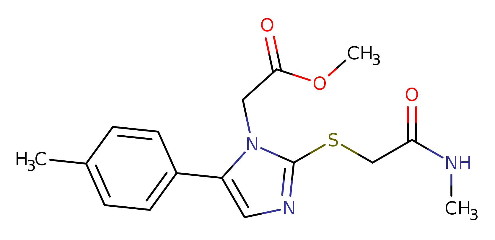 methyl 2-(2-{[(methylcarbamoyl)methyl]sulfanyl}-5-(4-methylphenyl)-1H-imidazol-1-yl)acetate