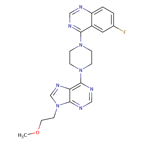 6-fluoro-4-{4-[9-(2-methoxyethyl)-9H-purin-6-yl]piperazin-1-yl}quinazoline