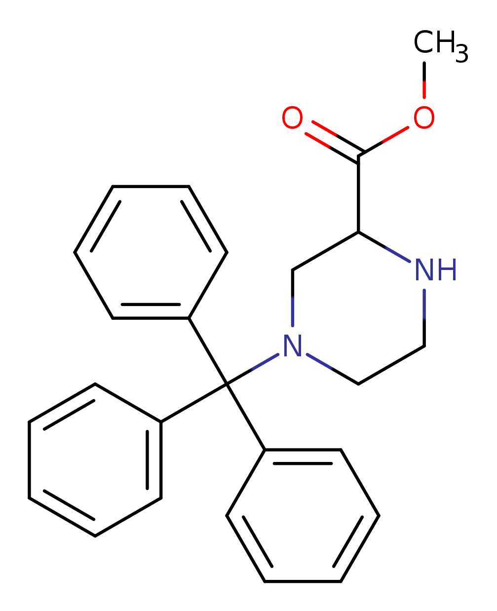 2-Piperazinecarboxylic acid, 4-(triphenylmethyl)-, methyl ester