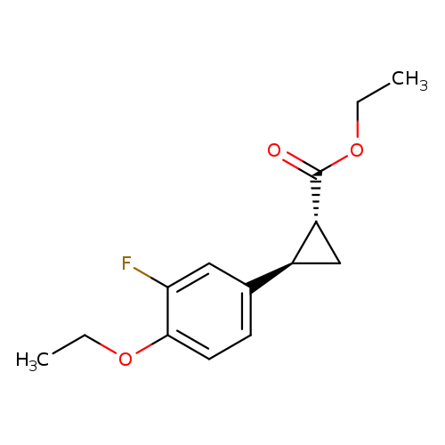 Cyclopropanecarboxylic acid, 2-(4-ethoxy-3-fluorophenyl)-, ethyl ester, (1R,2R)-rel-