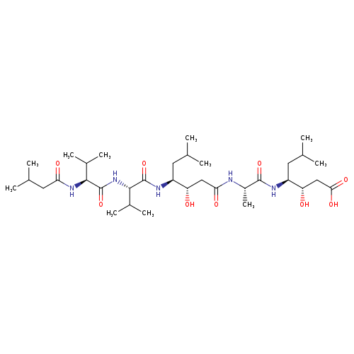 L-Alaninamide,N-(3-methyl-1-oxobutyl)-L-valyl-L-valyl-(3S,4S)-4-amino-3-hydroxy-6-methylheptanoyl-N-[(1S)-1-[(1S)-2-carboxy-1-hydroxyethyl]-3-methylbutyl]-