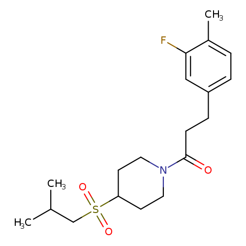 3-(3-fluoro-4-methylphenyl)-1-[4-(2-methylpropanesulfonyl)piperidin-1-yl]propan-1-one