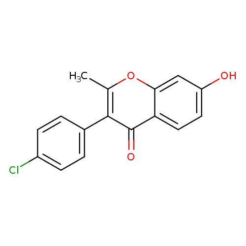 4H-1-Benzopyran-4-one, 3-(4-chlorophenyl)-7-hydroxy-2-methyl-