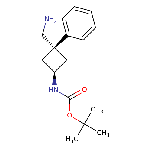 tert-butyl N-[(1r,3r)-3-(aminomethyl)-3-phenylcyclobutyl]carbamate