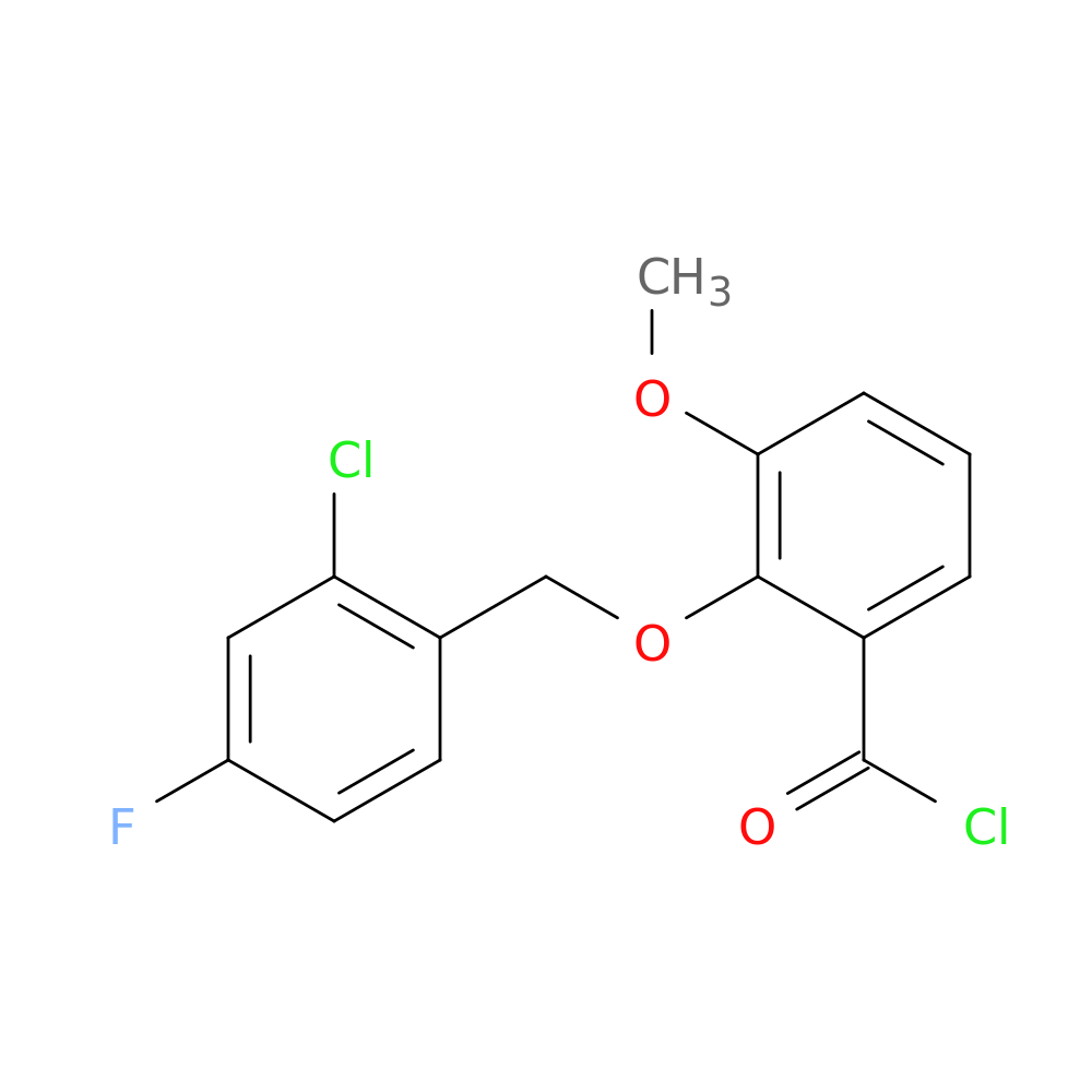 2-[(2-Chloro-4-fluorobenzyl)oxy]-3-methoxybenzoyl chloride