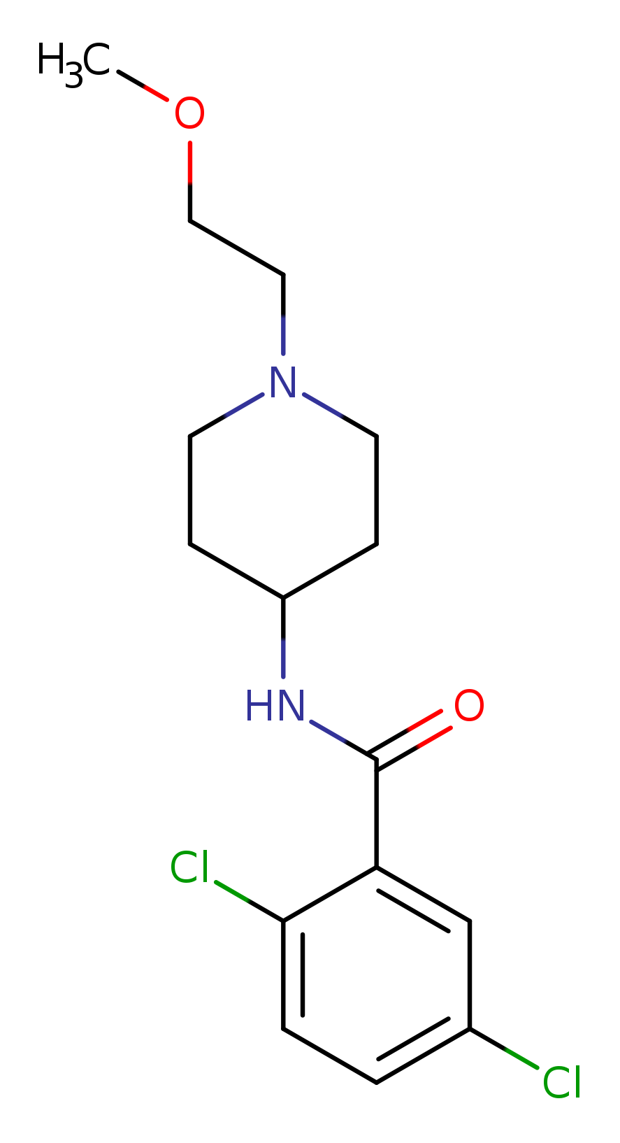 2,5-dichloro-N-[1-(2-methoxyethyl)piperidin-4-yl]benzamide