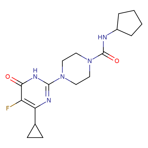 N-cyclopentyl-4-(4-cyclopropyl-5-fluoro-6-oxo-1,6-dihydropyrimidin-2-yl)piperazine-1-carboxamide