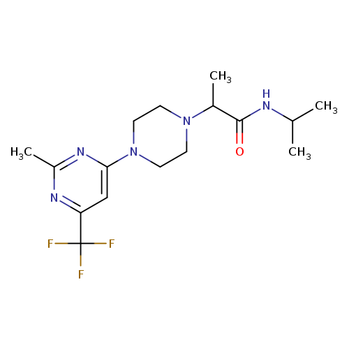 2-{4-[2-methyl-6-(trifluoromethyl)pyrimidin-4-yl]piperazin-1-yl}-N-(propan-2-yl)propanamide