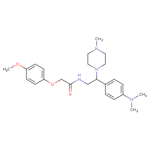 N-{2-[4-(dimethylamino)phenyl]-2-(4-methylpiperazin-1-yl)ethyl}-2-(4-methoxyphenoxy)acetamide