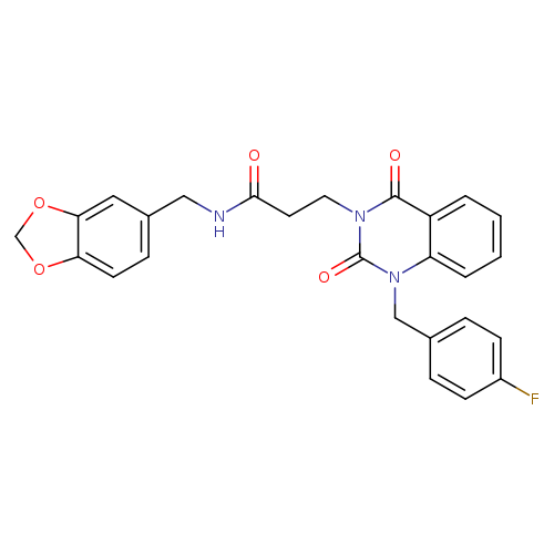 N-[(2H-1,3-benzodioxol-5-yl)methyl]-3-{1-[(4-fluorophenyl)methyl]-2,4-dioxo-1,2,3,4-tetrahydroquinazolin-3-yl}propanamide