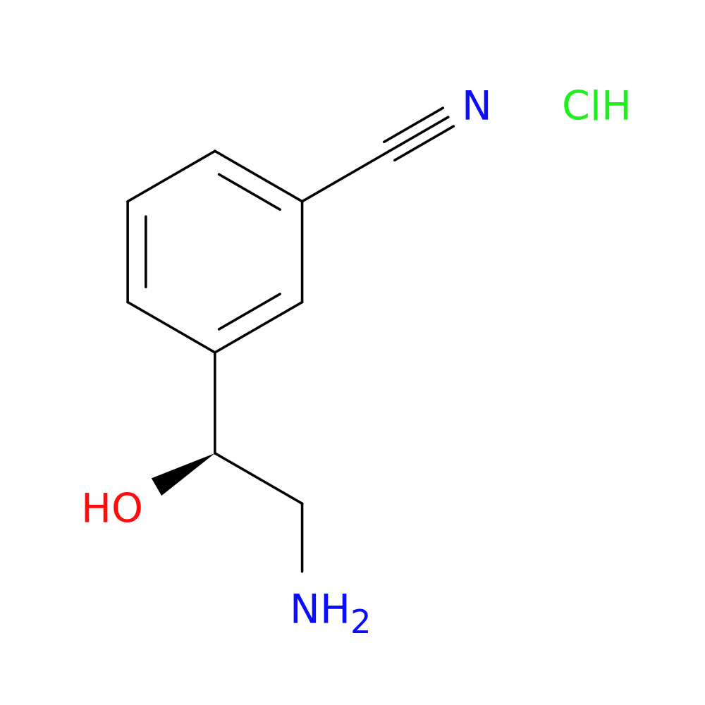 3-[(1S)-2-amino-1-hydroxyethyl]benzonitrile hydrochloride
