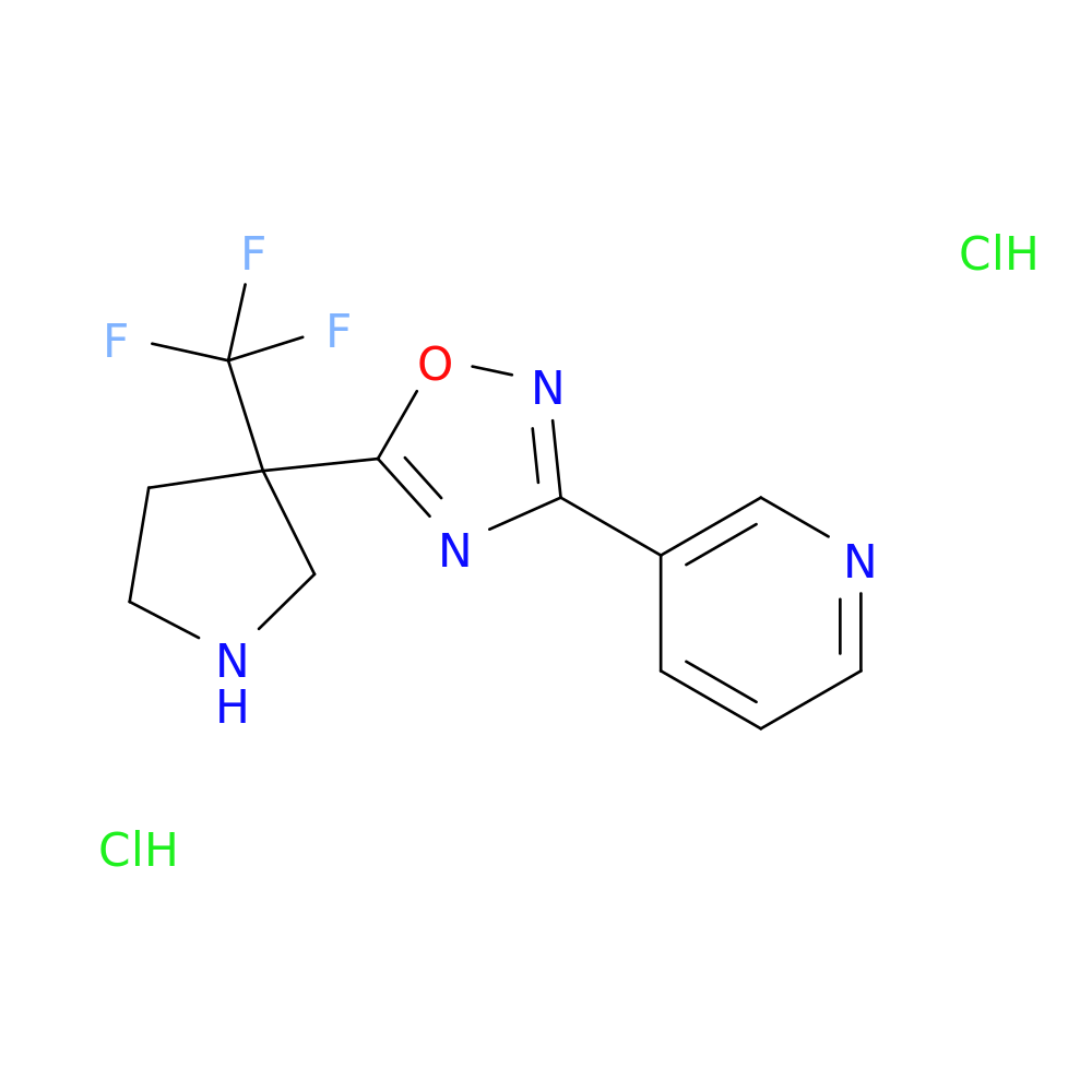 3-{5-[3-(trifluoromethyl)pyrrolidin-3-yl]-1,2,4-oxadiazol-3-yl}pyridine dihydrochloride
