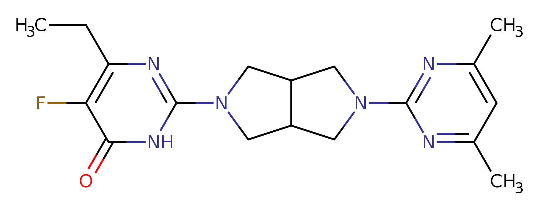 2-[5-(4,6-dimethylpyrimidin-2-yl)-octahydropyrrolo[3,4-c]pyrrol-2-yl]-6-ethyl-5-fluoro-3,4-dihydropyrimidin-4-one
