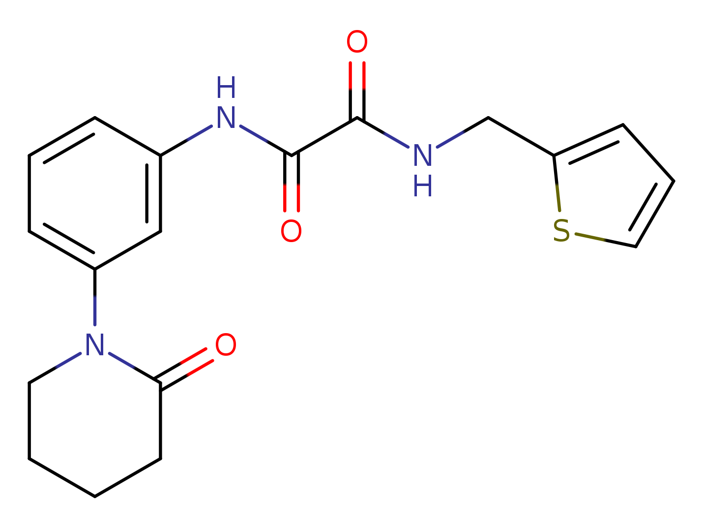 N'-[3-(2-oxopiperidin-1-yl)phenyl]-N-[(thiophen-2-yl)methyl]ethanediamide