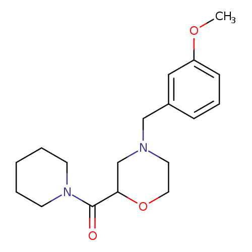 4-[(3-methoxyphenyl)methyl]-2-(piperidine-1-carbonyl)morpholine