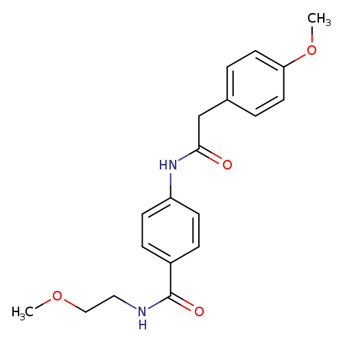 N-(2-methoxyethyl)-4-{[(4-methoxyphenyl)acetyl]amino}benzamide