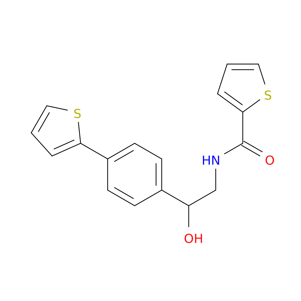 N-{2-hydroxy-2-[4-(thiophen-2-yl)phenyl]ethyl}thiophene-2-carboxamide