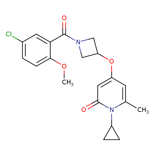4-{[1-(5-chloro-2-methoxybenzoyl)azetidin-3-yl]oxy}-1-cyclopropyl-6-methyl-1,2-dihydropyridin-2-one