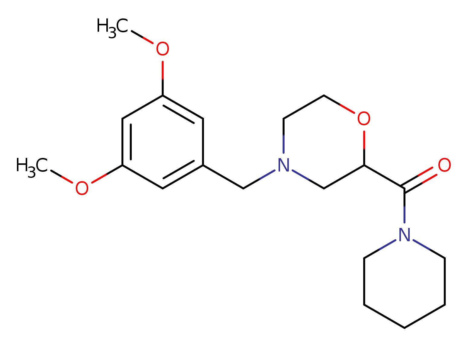 4-[(3,5-dimethoxyphenyl)methyl]-2-(piperidine-1-carbonyl)morpholine