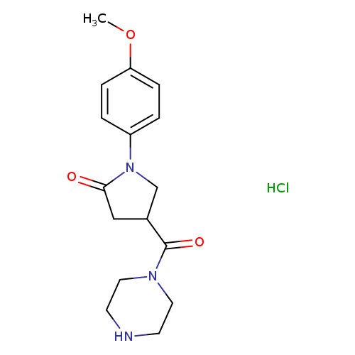 1-(4-methoxyphenyl)-4-(piperazin-1-ylcarbonyl)pyrrolidin-2-one hydrochloride(1:1)
