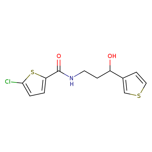 5-chloro-N-[3-hydroxy-3-(thiophen-3-yl)propyl]thiophene-2-carboxamide