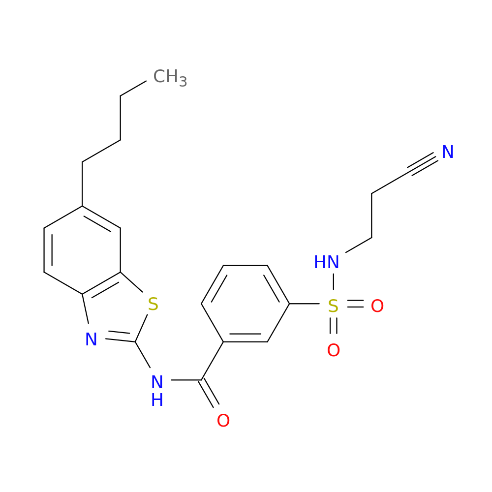 N-(6-butyl-1,3-benzothiazol-2-yl)-3-[(2-cyanoethyl)sulfamoyl]benzamide