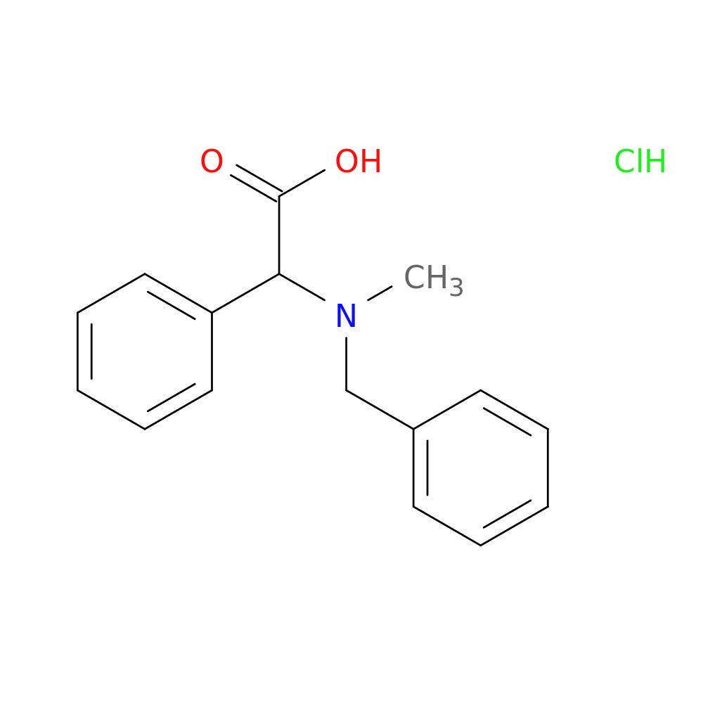 2-(benzyl(methyl)amino)-2-phenylacetic acid hydrochloride