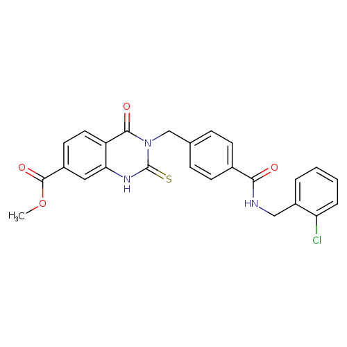methyl 3-[(4-{[(2-chlorophenyl)methyl]carbamoyl}phenyl)methyl]-4-oxo-2-sulfanylidene-1,2,3,4-tetrahydroquinazoline-7-carboxylate