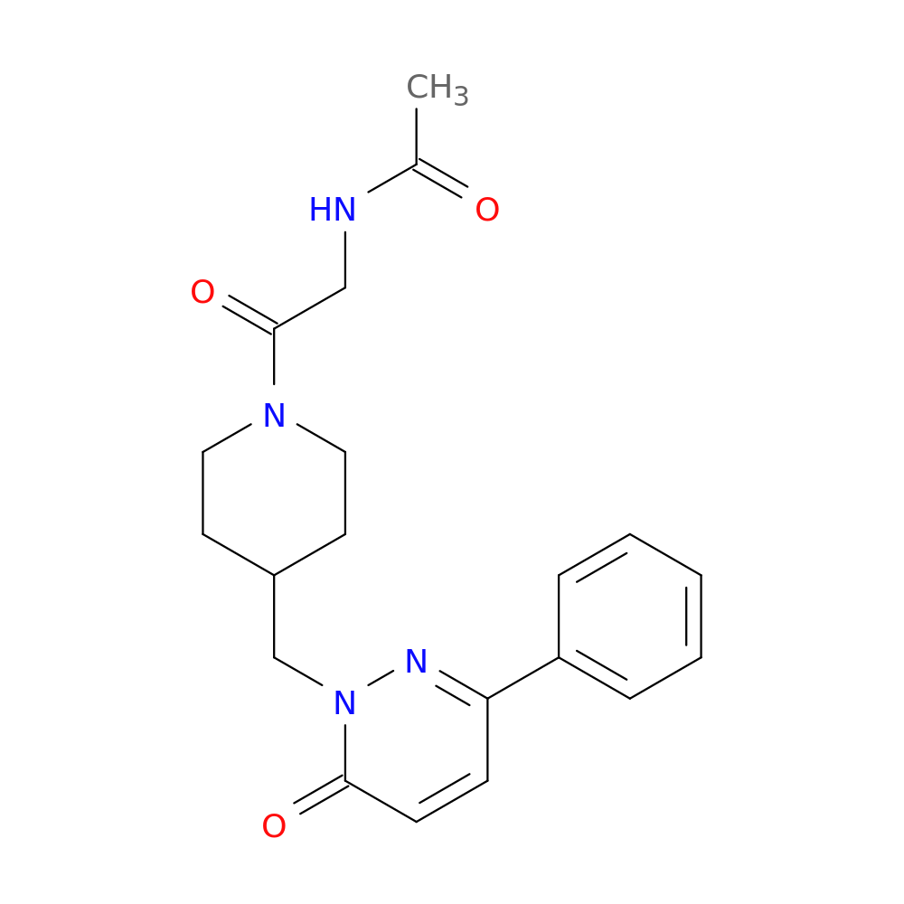 N-(2-oxo-2-{4-[(6-oxo-3-phenyl-1,6-dihydropyridazin-1-yl)methyl]piperidin-1-yl}ethyl)acetamide