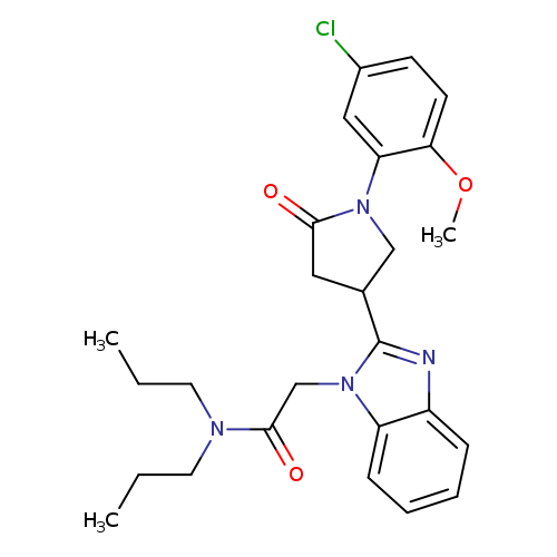 2-{2-[1-(5-chloro-2-methoxyphenyl)-5-oxopyrrolidin-3-yl]-1H-1,3-benzodiazol-1-yl}-N,N-dipropylacetamide