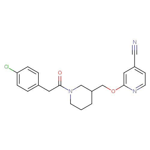 2-({1-[2-(4-chlorophenyl)acetyl]piperidin-3-yl}methoxy)pyridine-4-carbonitrile