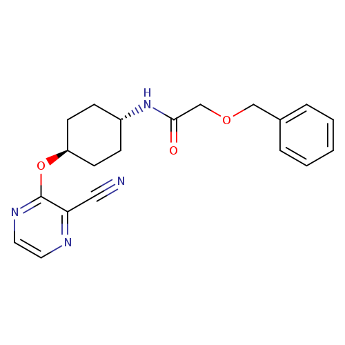 2-(benzyloxy)-N-[(1r,4r)-4-[(3-cyanopyrazin-2-yl)oxy]cyclohexyl]acetamide