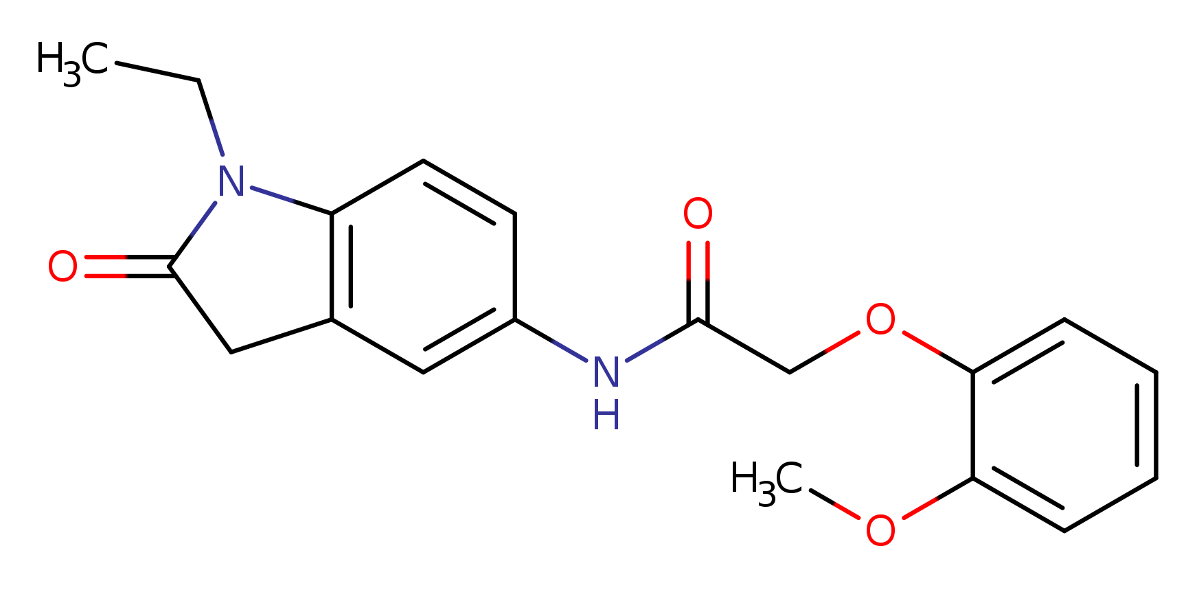 N-(1-ethyl-2-oxo-2,3-dihydro-1H-indol-5-yl)-2-(2-methoxyphenoxy)acetamide