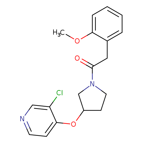 1-{3-[(3-chloropyridin-4-yl)oxy]pyrrolidin-1-yl}-2-(2-methoxyphenyl)ethan-1-one