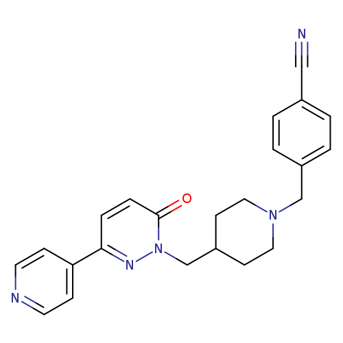 4-[(4-{[6-oxo-3-(pyridin-4-yl)-1,6-dihydropyridazin-1-yl]methyl}piperidin-1-yl)methyl]benzonitrile