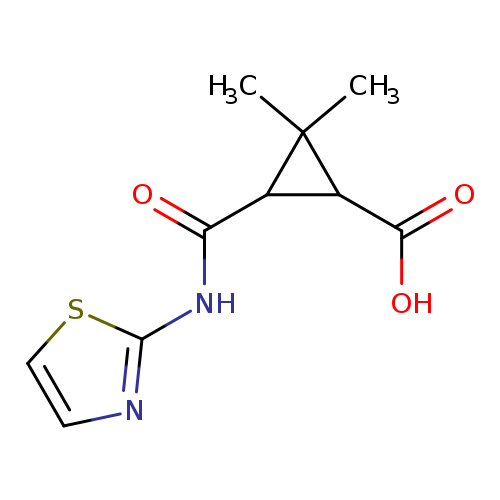 2,2-Dimethyl-3-[(1,3-thiazol-2-ylamino)carbonyl]cyclopropanecarboxylic acid