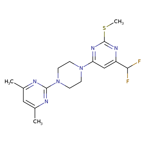 4-(difluoromethyl)-6-[4-(4,6-dimethylpyrimidin-2-yl)piperazin-1-yl]-2-(methylsulfanyl)pyrimidine