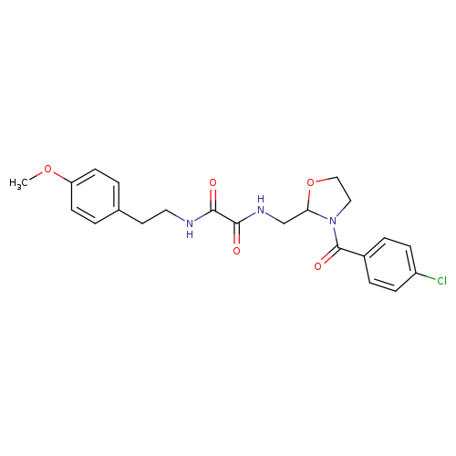 N-{[3-(4-chlorobenzoyl)-1,3-oxazolidin-2-yl]methyl}-N'-[2-(4-methoxyphenyl)ethyl]ethanediamide