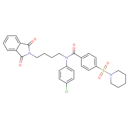N-(4-chlorophenyl)-N-[4-(1,3-dioxo-2,3-dihydro-1H-isoindol-2-yl)butyl]-4-(piperidine-1-sulfonyl)benzamide