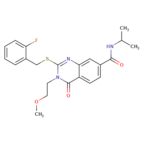 2-{[(2-fluorophenyl)methyl]sulfanyl}-3-(2-methoxyethyl)-4-oxo-N-(propan-2-yl)-3,4-dihydroquinazoline-7-carboxamide