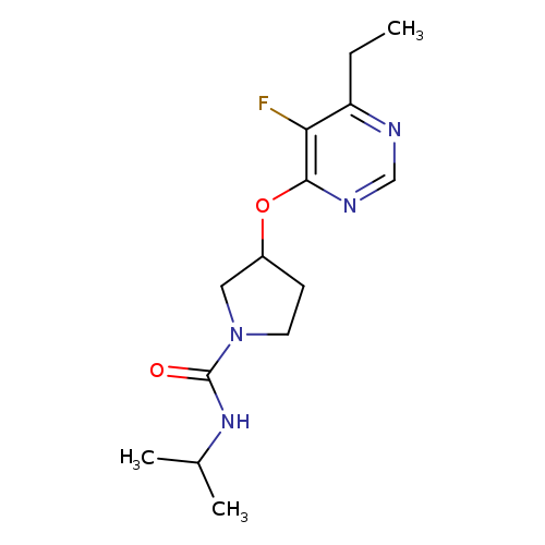 3-[(6-ethyl-5-fluoropyrimidin-4-yl)oxy]-N-(propan-2-yl)pyrrolidine-1-carboxamide