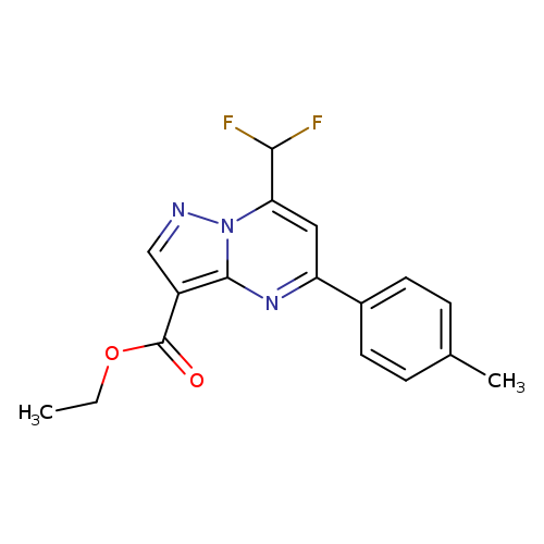 Ethyl 7-(difluoromethyl)-5-(4-methylphenyl)pyrazolo[1,5-a]pyrimidine-3-carboxylate