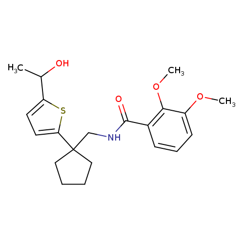 N-({1-[5-(1-hydroxyethyl)thiophen-2-yl]cyclopentyl}methyl)-2,3-dimethoxybenzamide