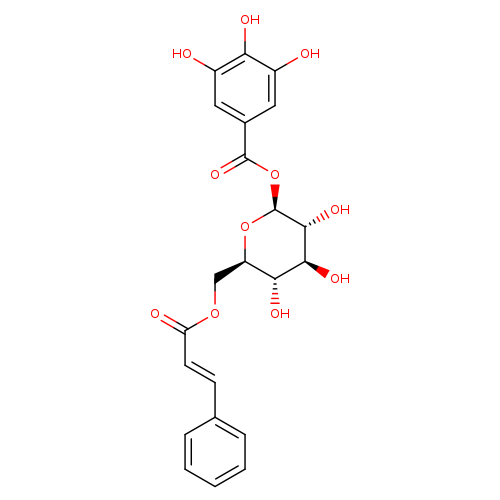 β-D-Glucopyranose, 6-[(2E)-3-phenyl-2-propenoate] 1-(3,4,5-trihydroxybenzoate)
